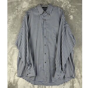 Bobby Jones‎ Collection Mens XL Gingham Check Button Down Shirt Woven in Italy